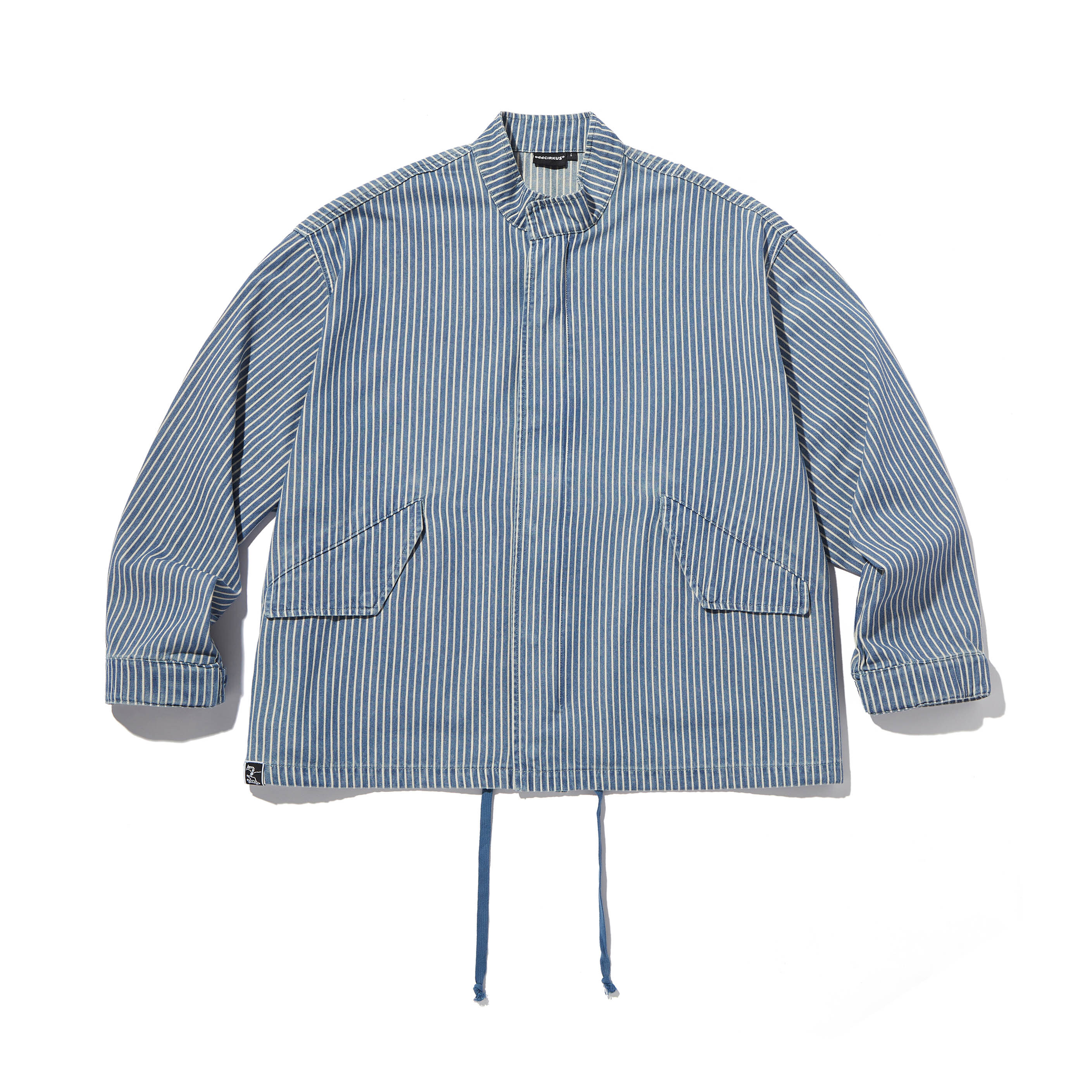 日系圓領牛仔外套