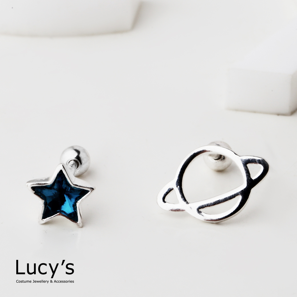 925純銀 外星小宇宙 轉珠耳環 (127181)