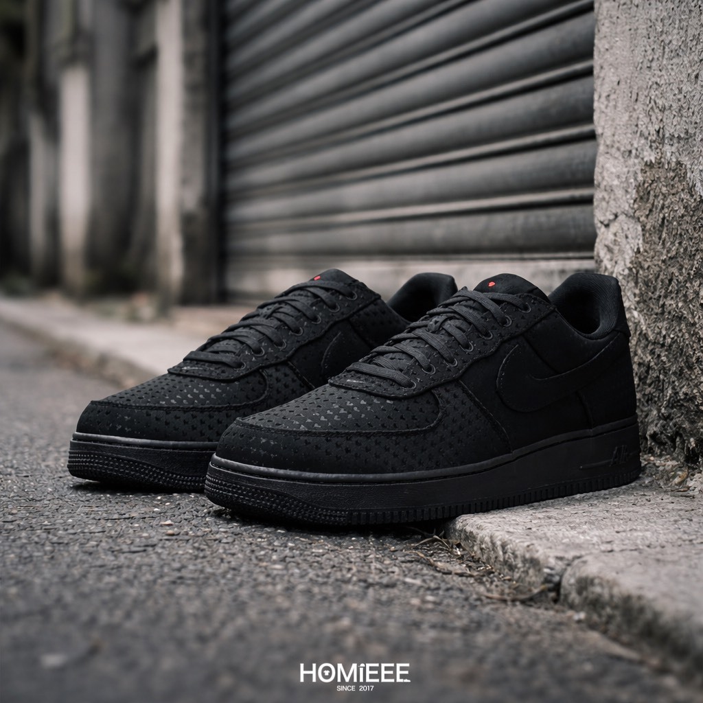 Nike Air Force 1 Valentine's Day 滿版 愛心 黑色 男鞋 [IB6836-001]