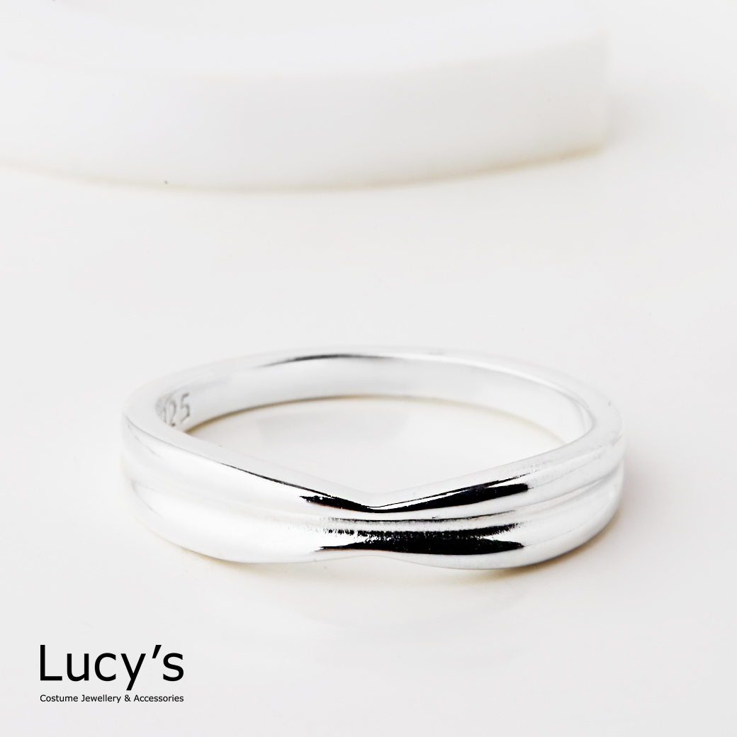 925純銀 簡約壓紋 戒指 (126433/126434)