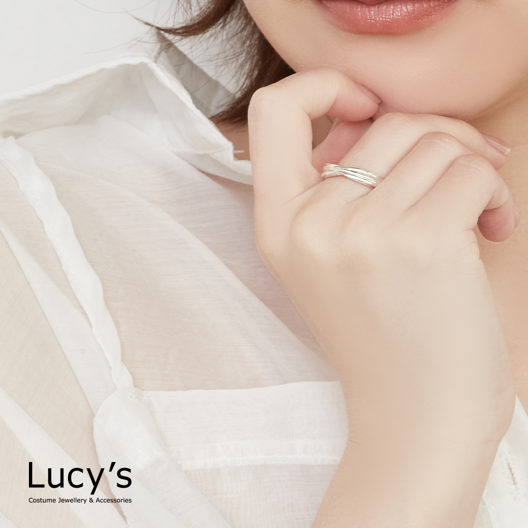 925純銀 簡約壓紋 戒指 (126433/126434)