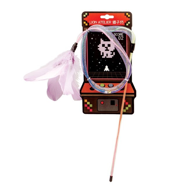 獅子坊 逗貓棒 - 太空侵略者系列 ( 黃色/ 紫色/ 橙色)