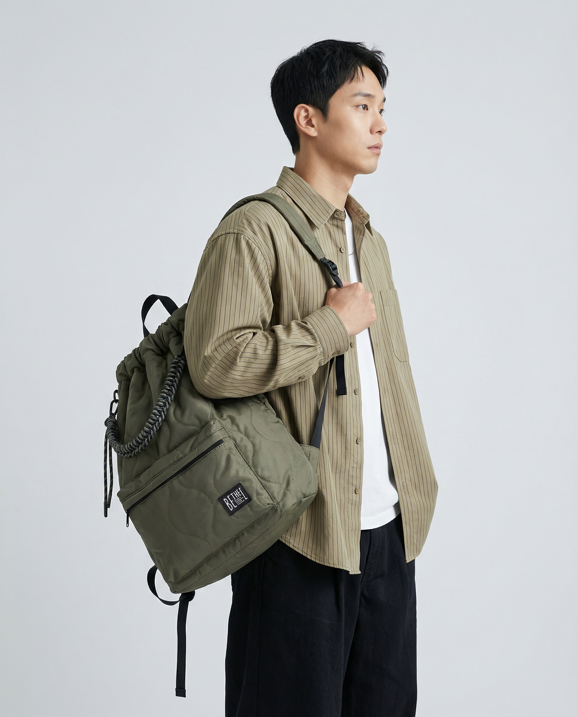 手工掛繩索口背囊