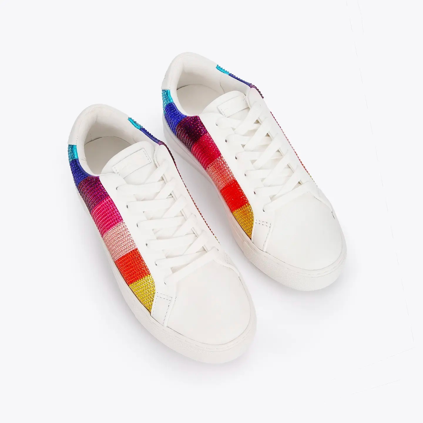 HOT-LLG0210-040 LANEY STRIPE CRYSTAL SNEAKER 白彩 (A40)