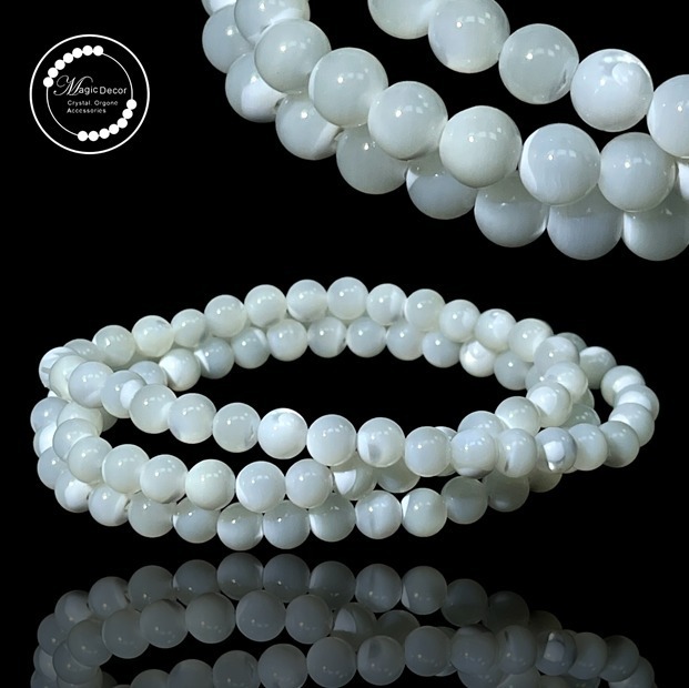 HOT-LLG0210-043 6mm+ 玉化白貝母3圈 (A43)