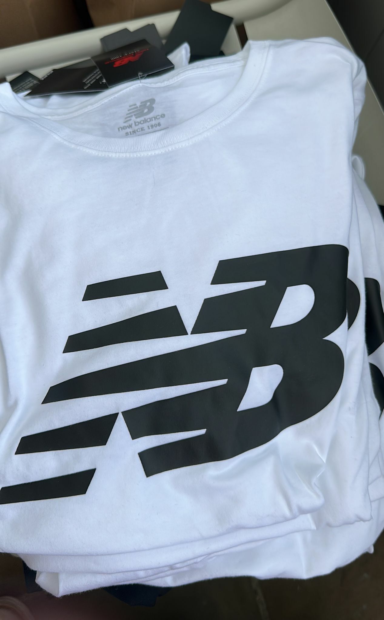 HOT-LLG0210-063 NewBalance 白色TEE (A63M/L/XL)