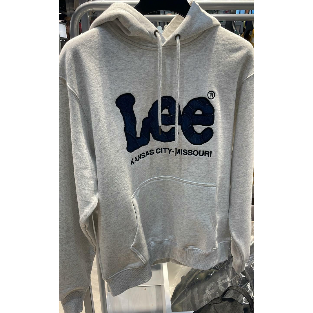 HOT-LLG0210-066 LE2303HD04LG00M 灰白有帽LEE衛衣 L SIZE(A66)