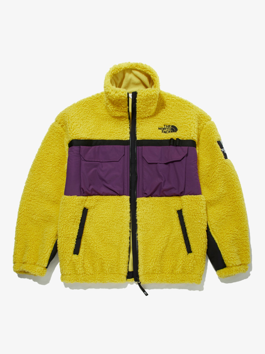 HOT-LLG0210-073 TheNorthFace 黃配紫厚外套 XL (A73)