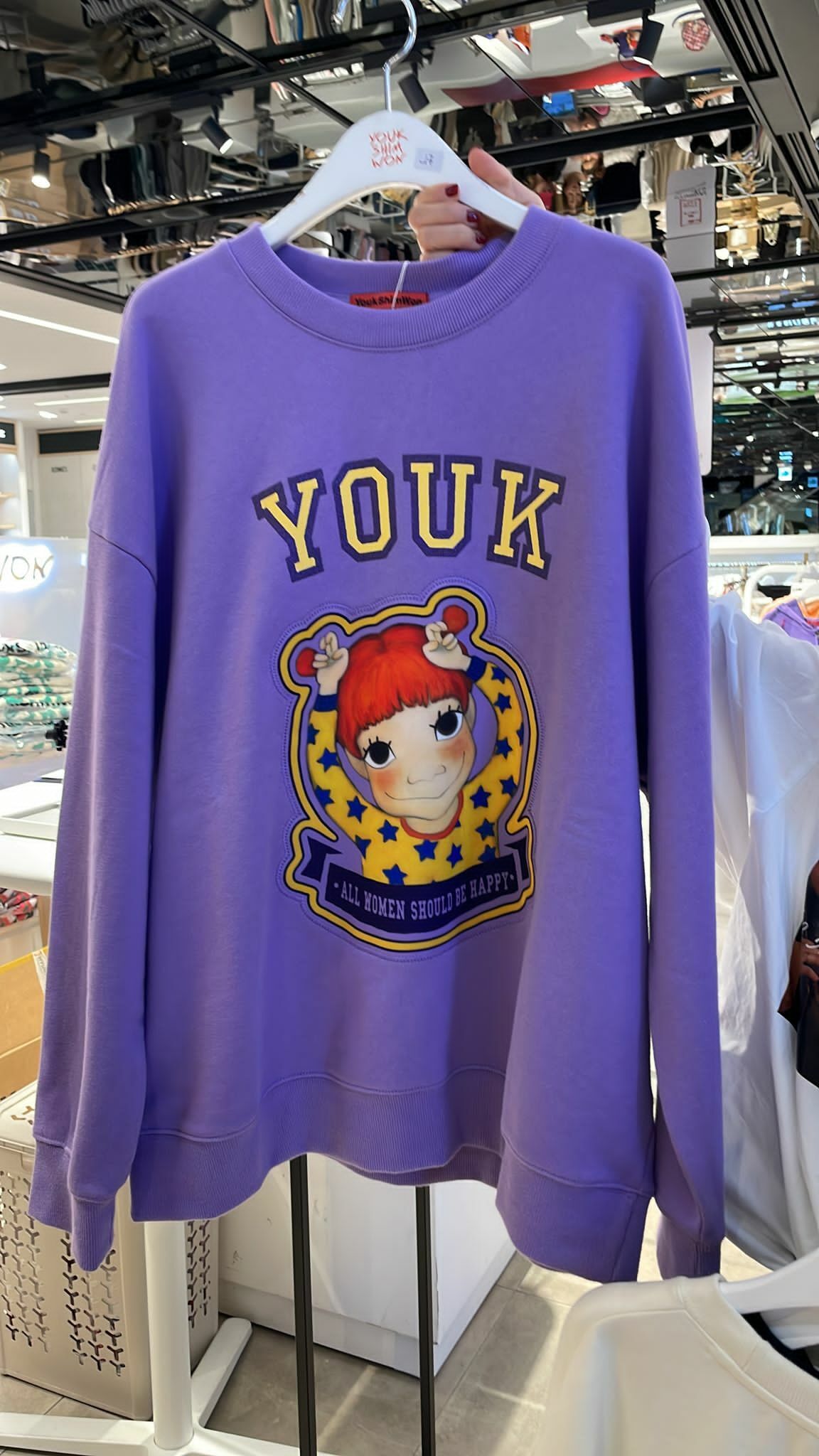 HOT-LLG0210-193 12號 紫色無帽衛衣 孖辮妹妹F SIZE (A193)