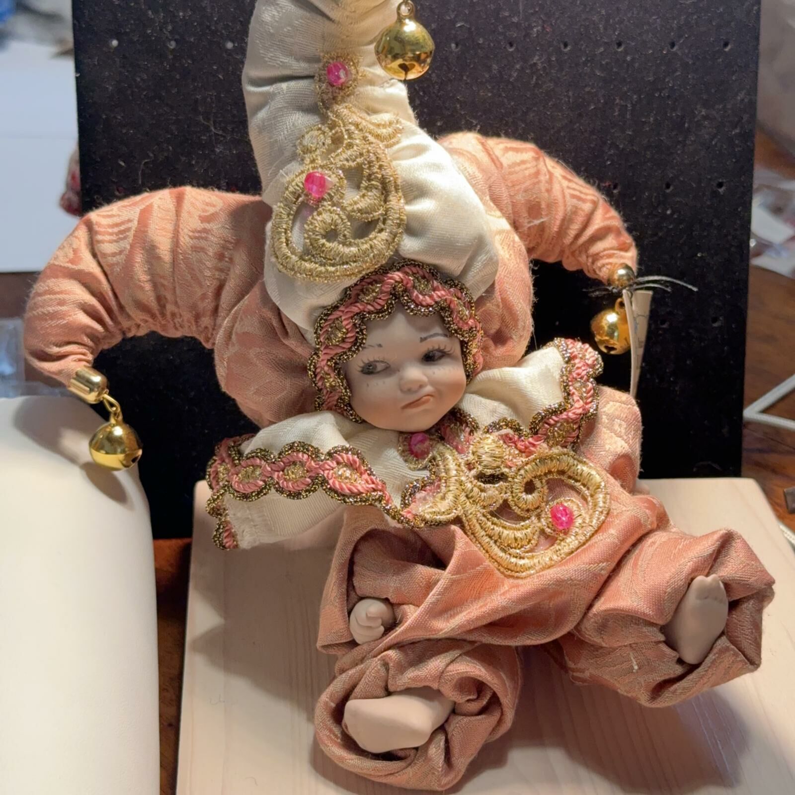 HOT-LLG0210-240 高22cm Triangel 粉橙加白色 (A240)