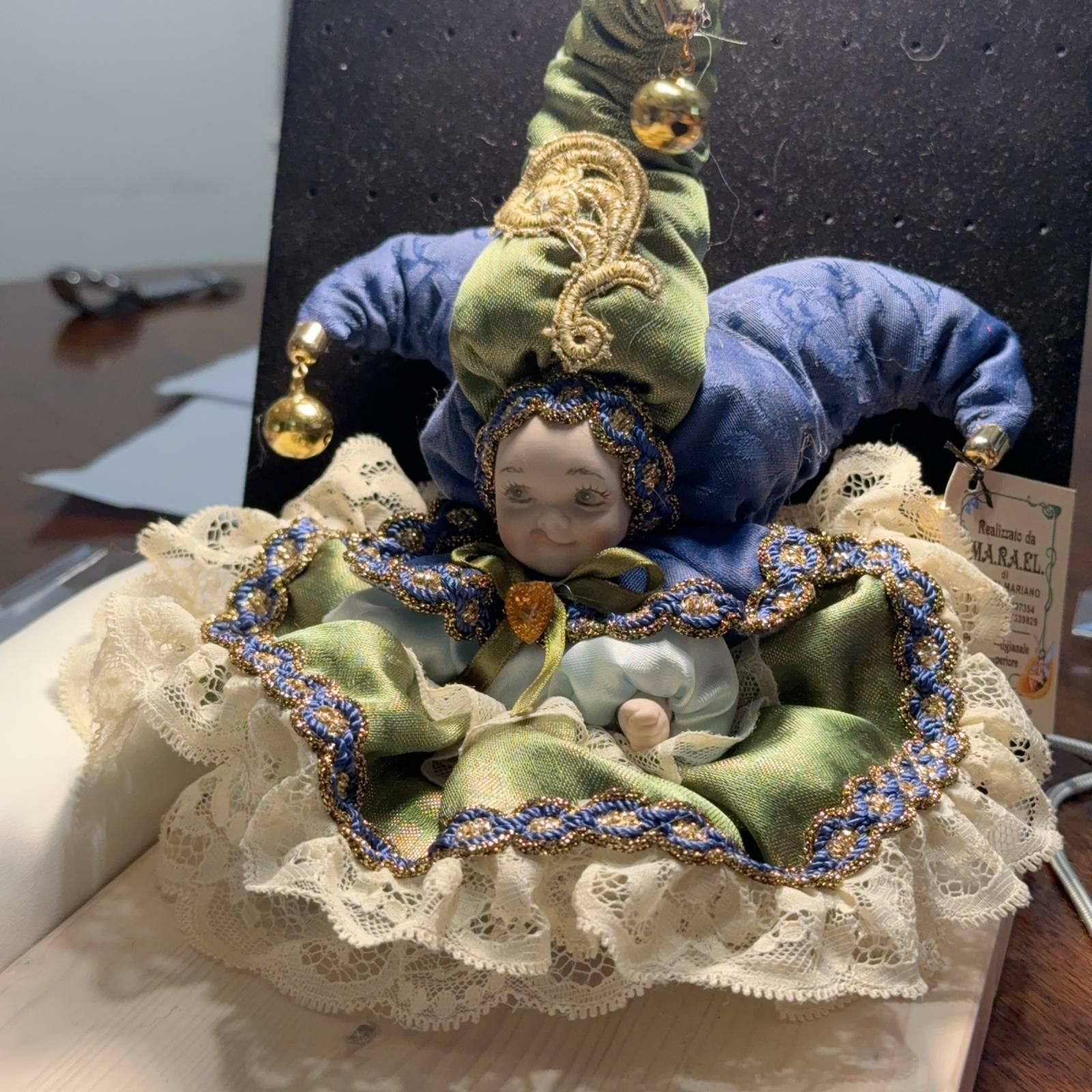 HOT-LLG0210-256 高22cm Triangel 藍色加綠色 (A256)