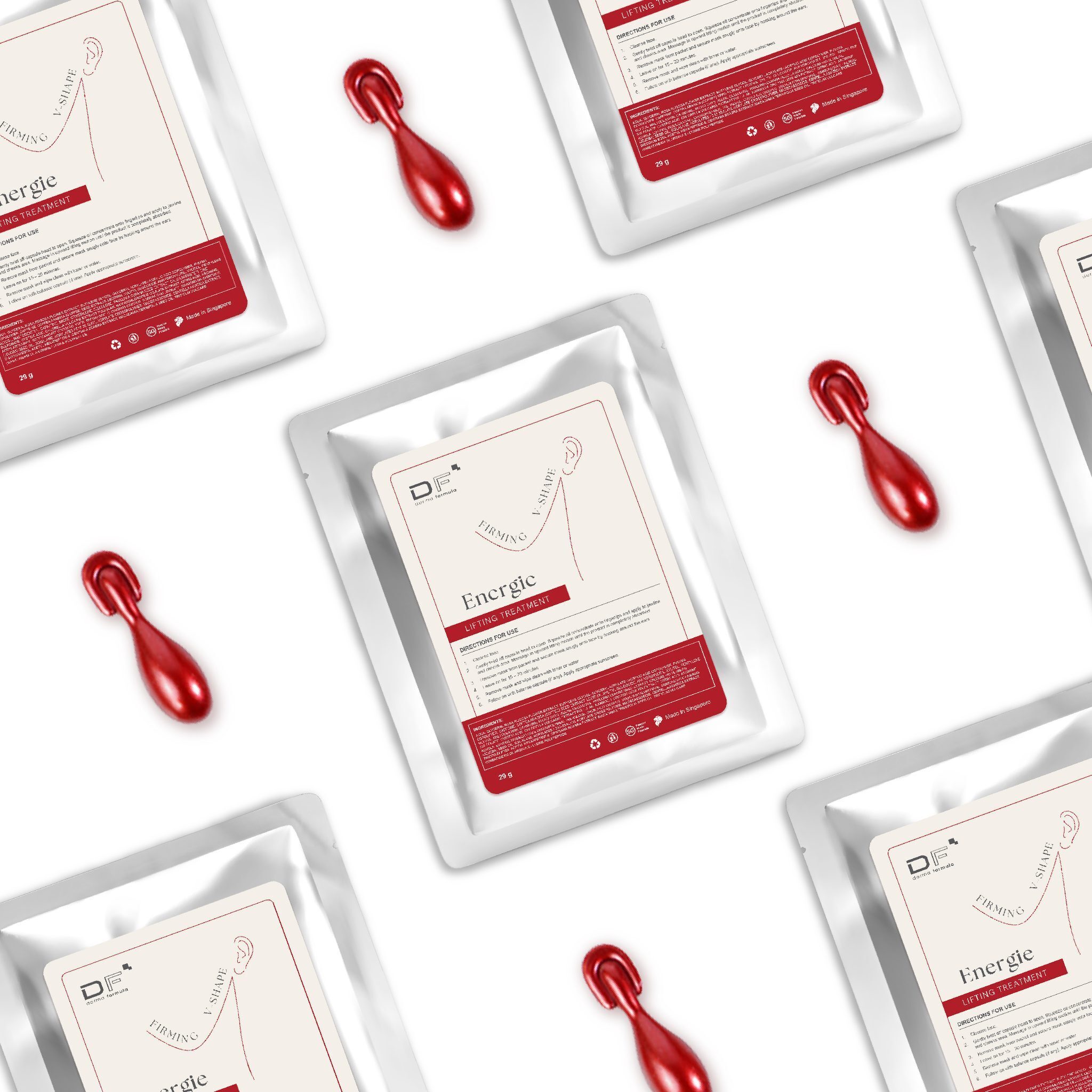 HOT-LLG0210-274 Derma Formula V臉緊緻拉提套裝(膠囊 x 2 +面膜 x 2) (A274)