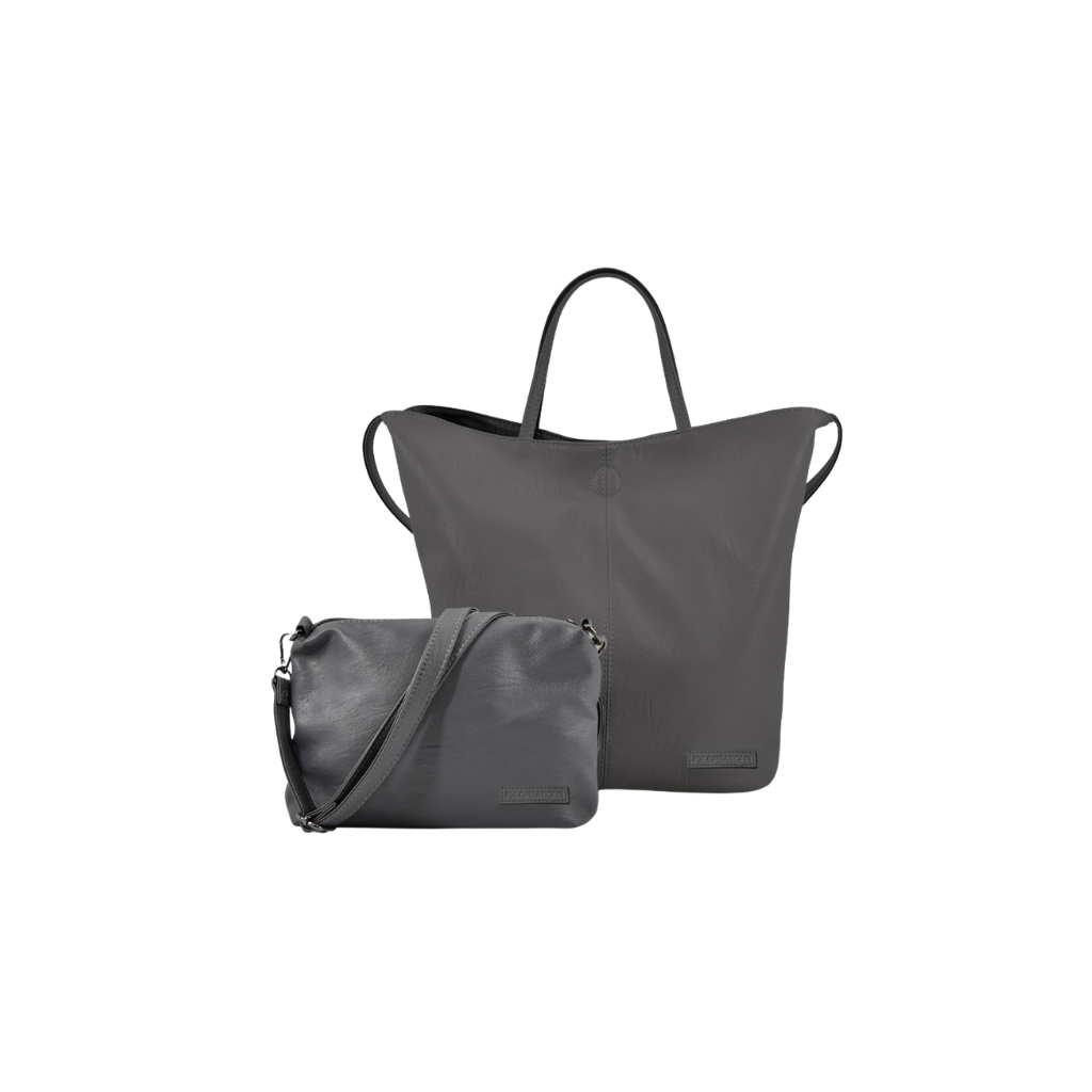 HOT-LLG0210-365 8105014 FX creations時尚雙面上肩/手挽兩用袋 灰色 (B59)