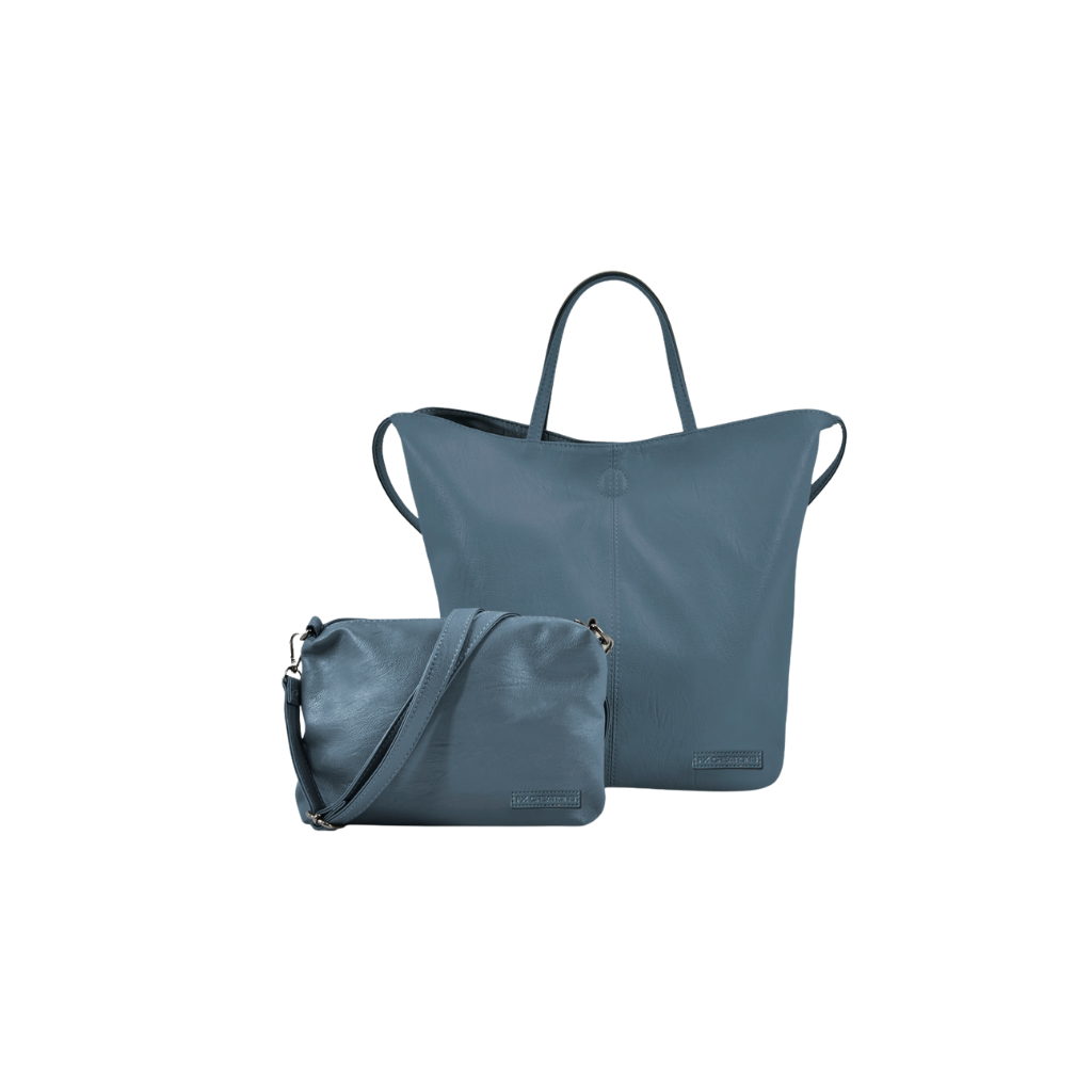 HOT-LLG0210-364 8105014 FX creations時尚雙面上肩/手挽兩用袋 湖水藍 (B58)