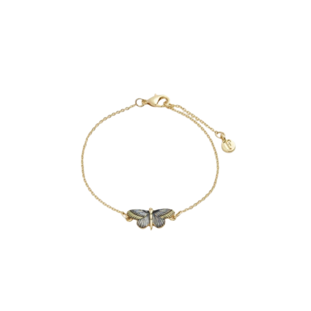 HOT-LLG0210-385 Deco Butterfly Blue Bracelet (B79)