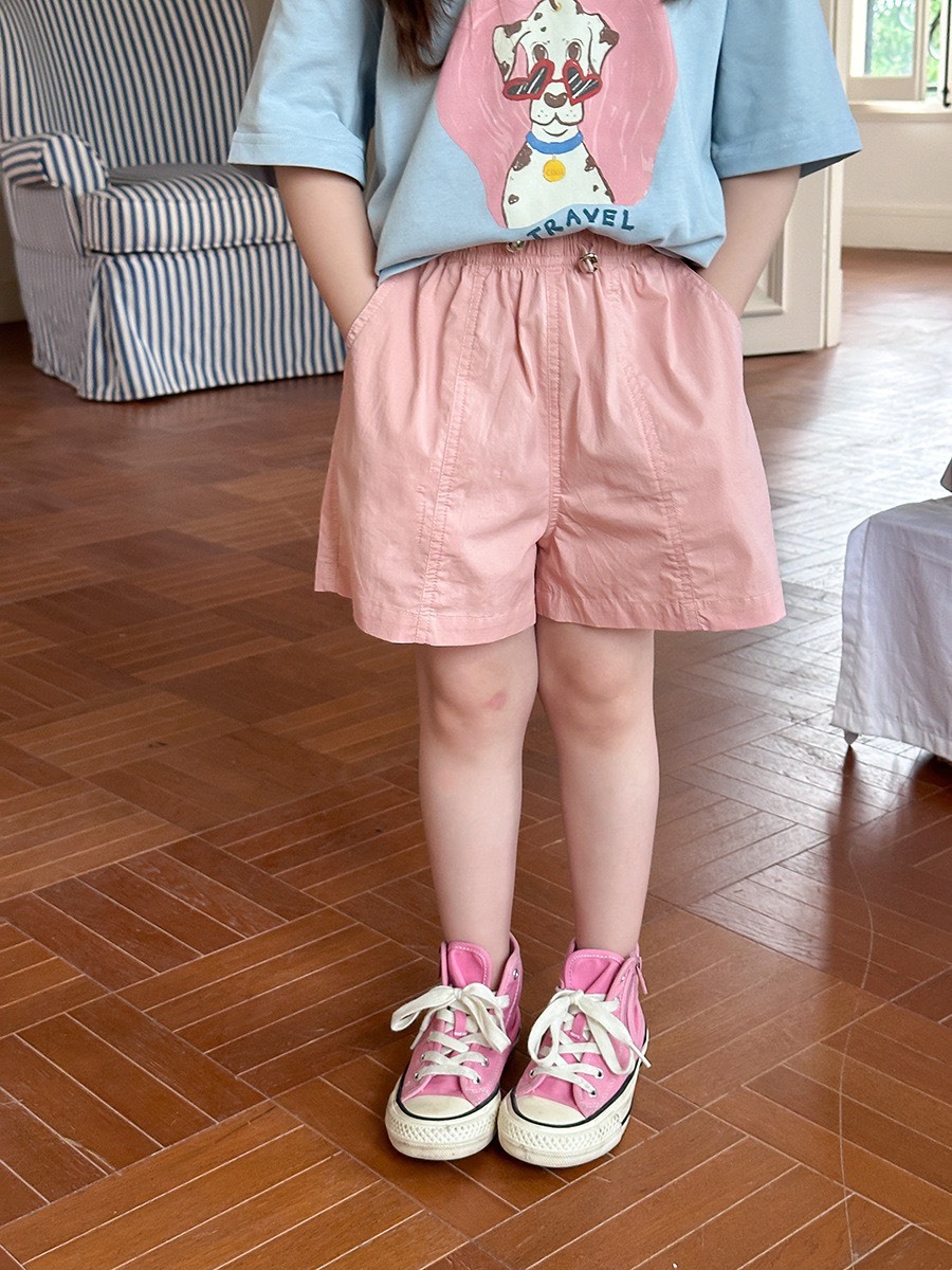 韓系純色抽繩短褲