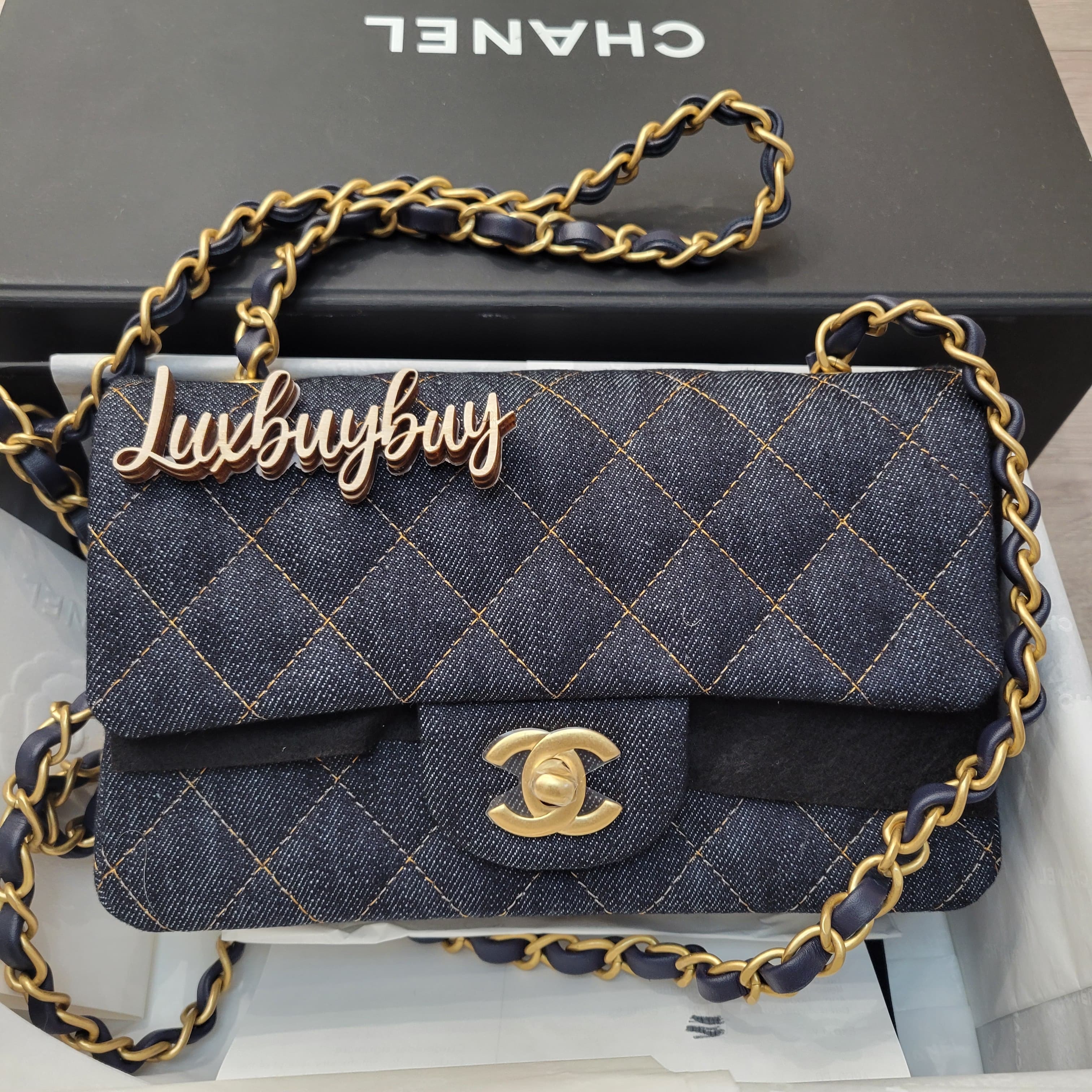 CHANEL A69900 CF20 DENIM BLUE 藍色牛仔布