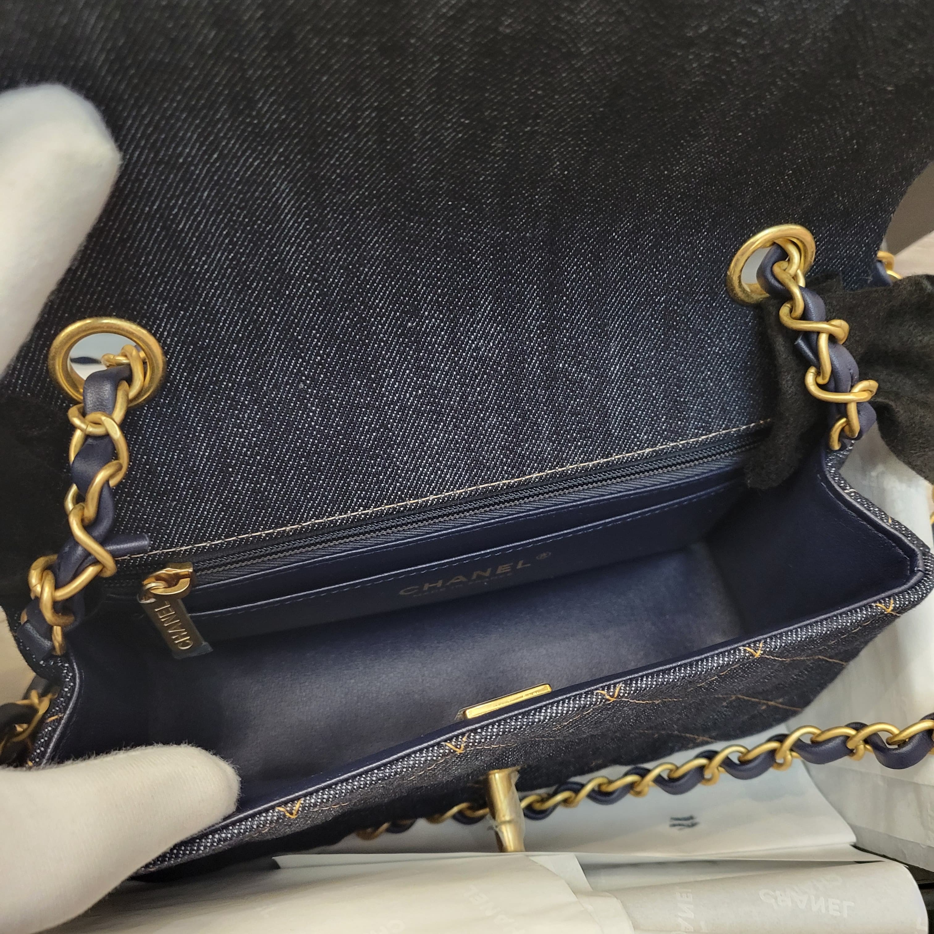 CHANEL A69900 CF20 DENIM BLUE 藍色牛仔布