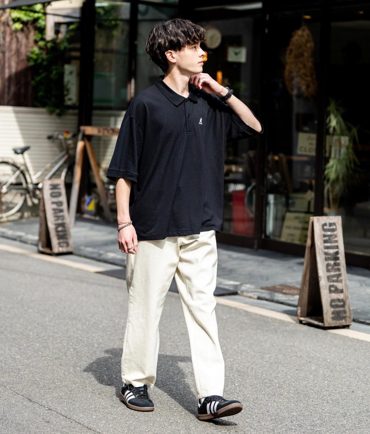 【預購】JN0210105 KANGOL POLO五分袖短袖上衣