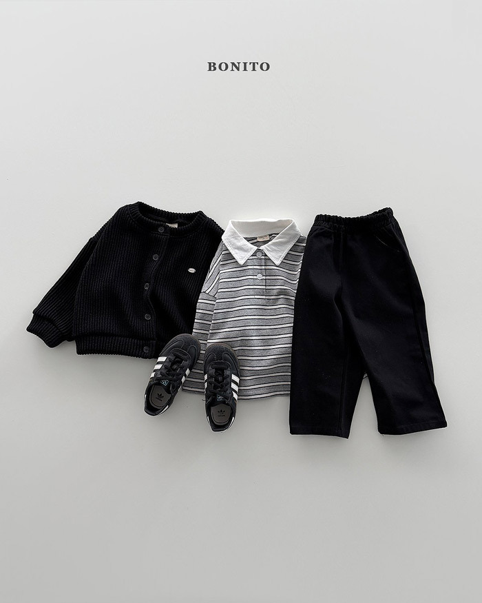 正韓春Bonito 嫩嬰/小童三色有領條紋上衣