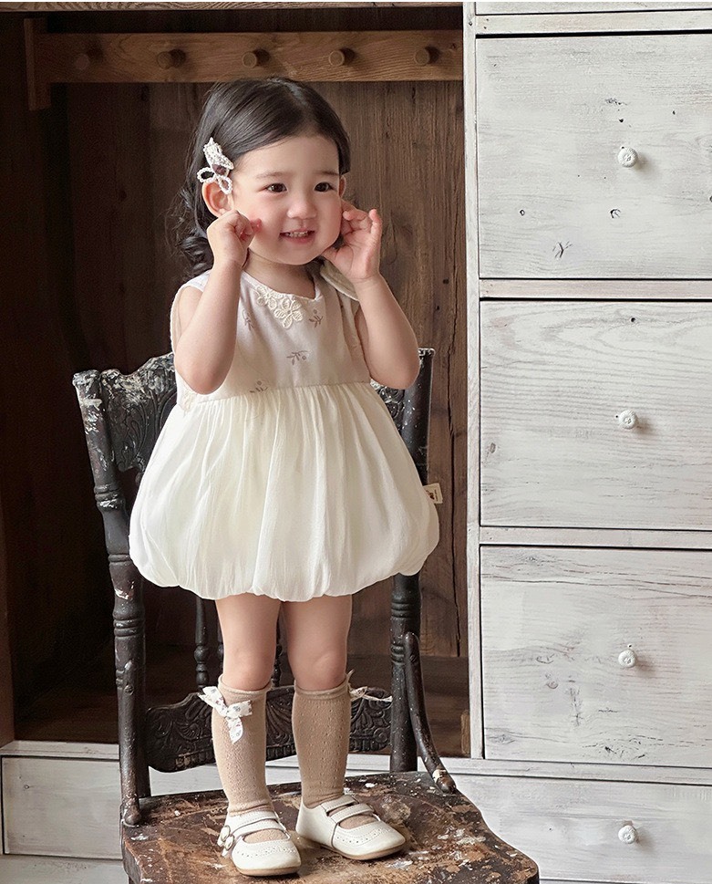 無袖小花包屁裙