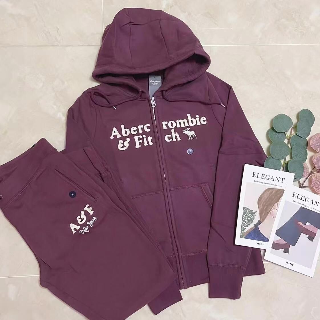 A&F LOGO ZIPUP HOODIES / PANTS