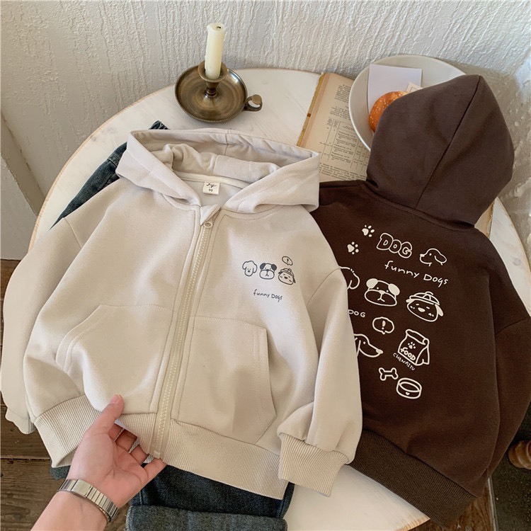 塗鴉小狗連帽外套