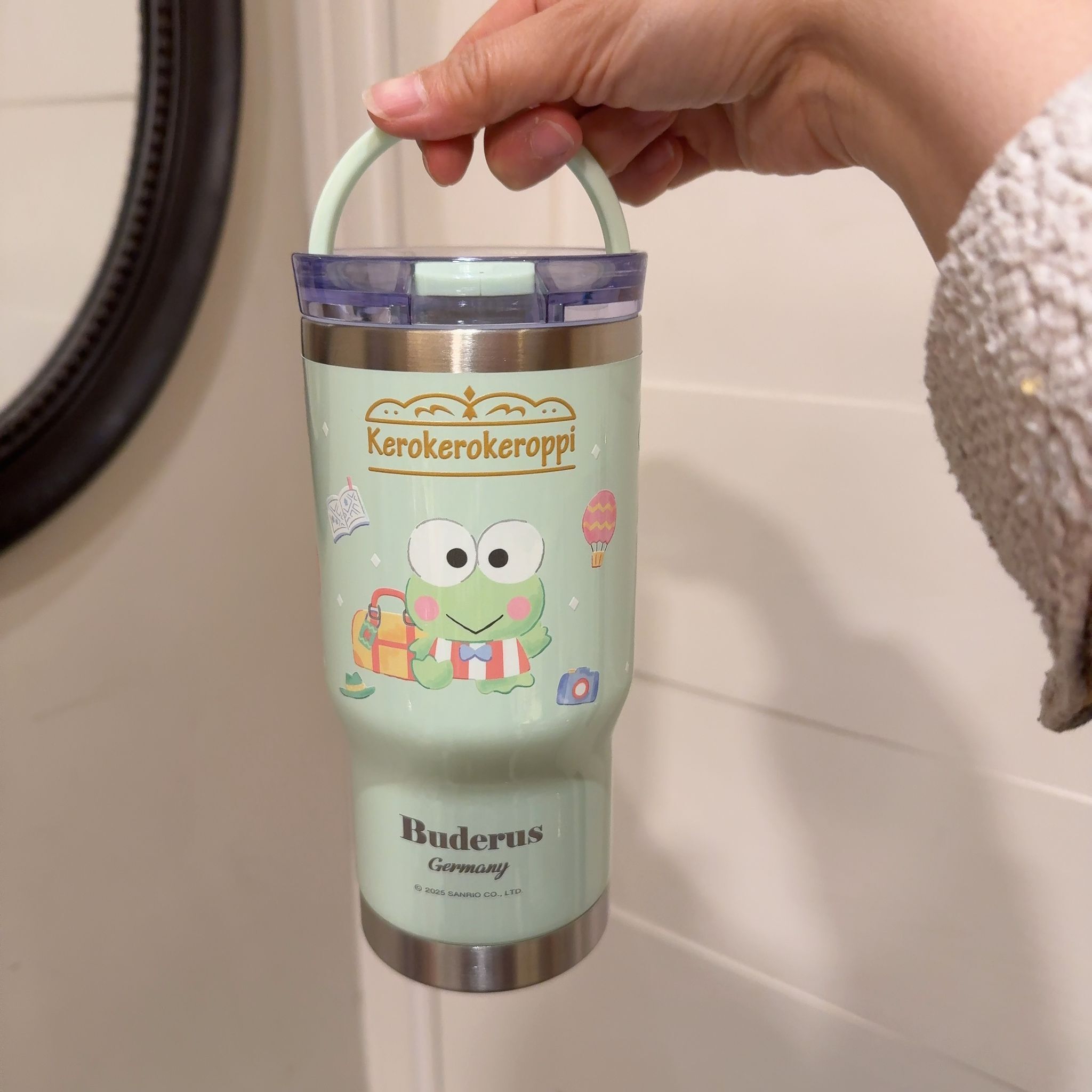 26053-KR Sanrio 青蛙  x Buderus 德國聯名不鏽鋼陶瓷冰霸杯 #TW-KM26