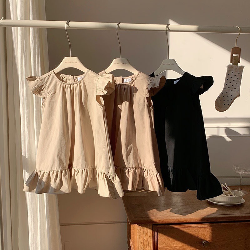 荷葉邊背心洋裝