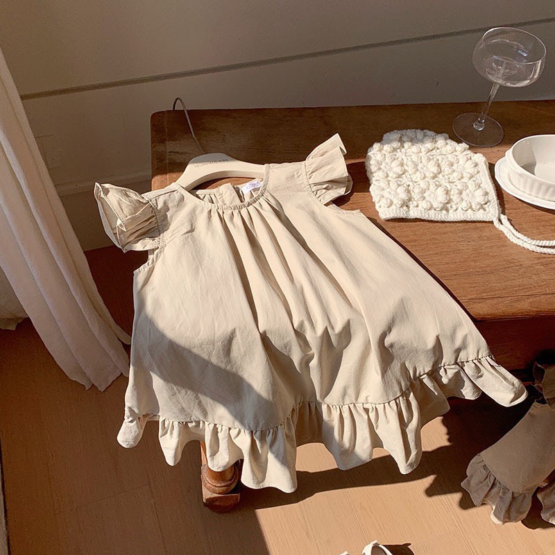 荷葉邊背心洋裝