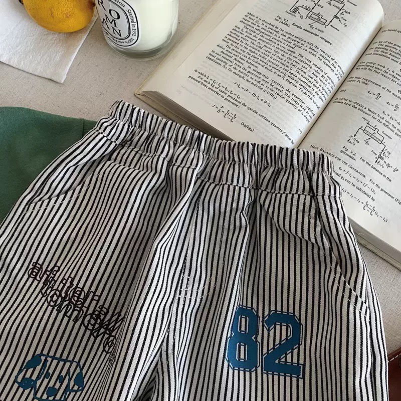 塗鴉條紋休閒褲