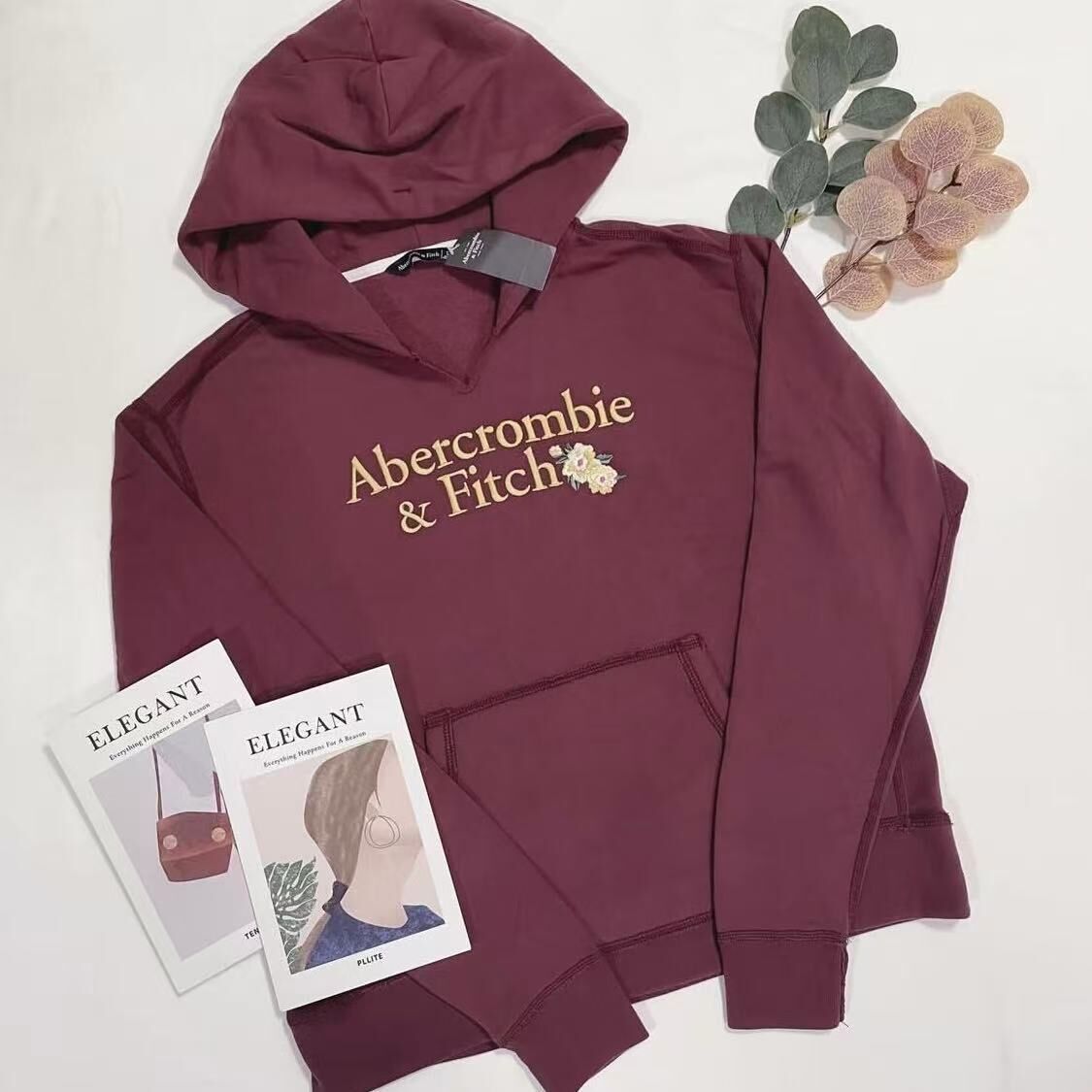 A&F FLORAL LOGO HOODIES
