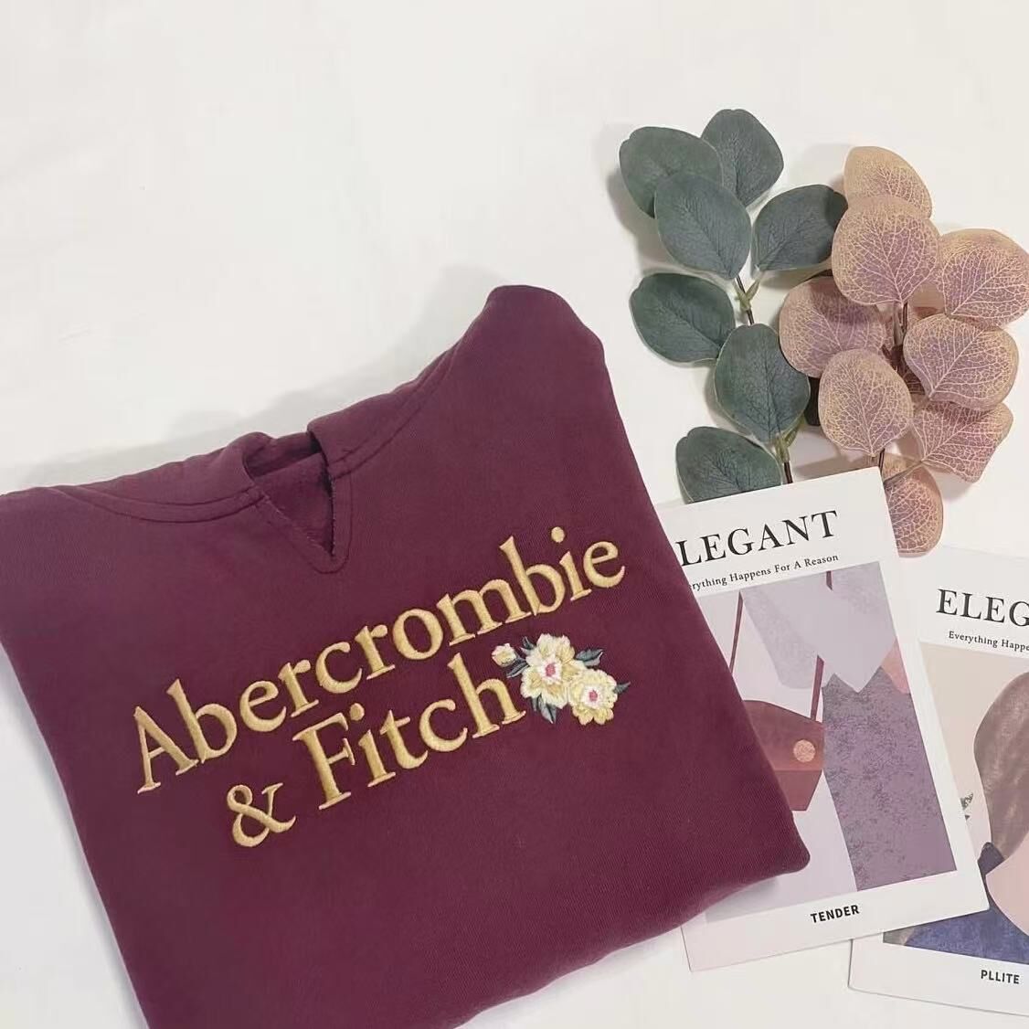 A&F FLORAL LOGO HOODIES
