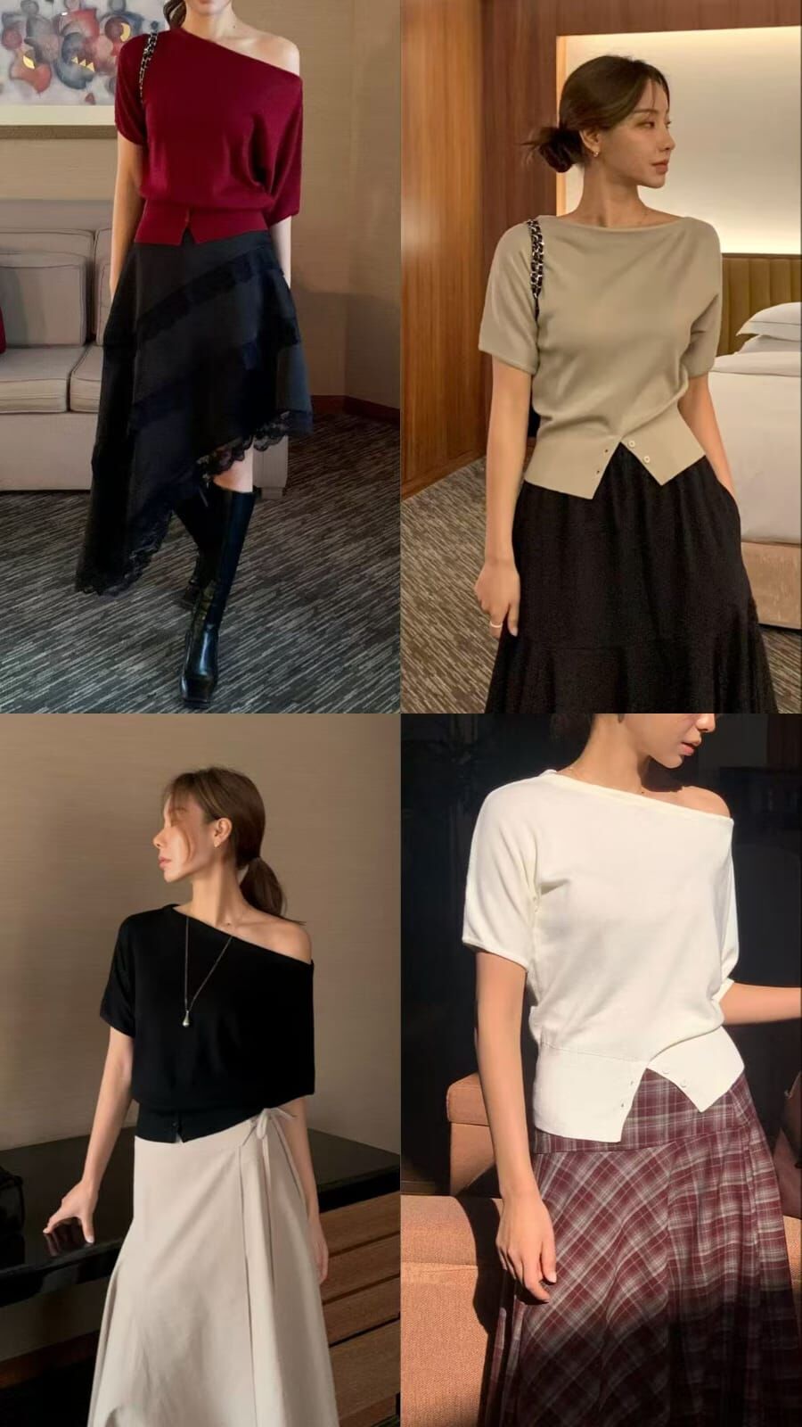 OB5505 一字領束腰上衣*特價* (優惠碼同充值購物金不適用)