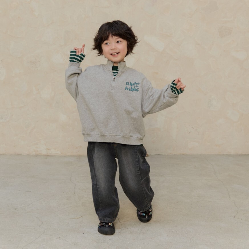 90-160 NAVI拼接洗舊牛仔褲