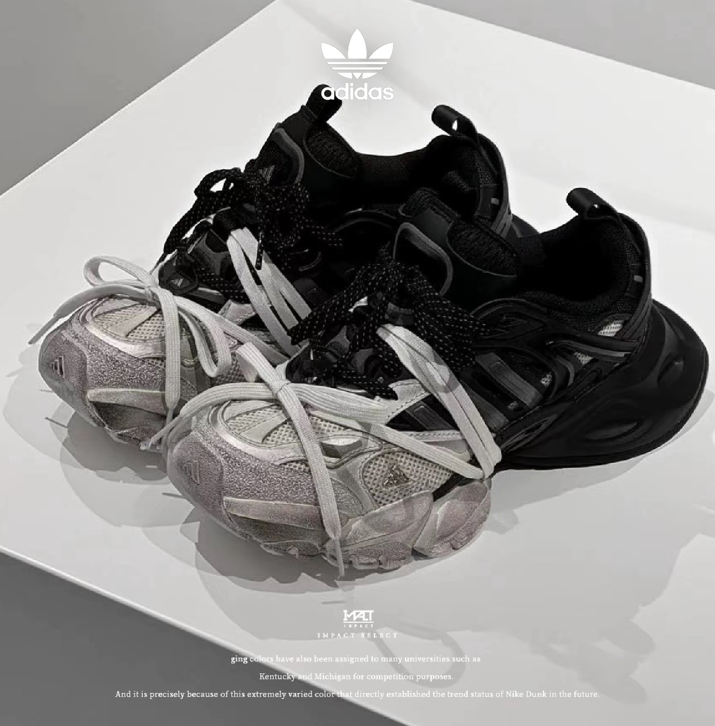 Adidas XLG Runner Deluxe 巴黎世家平替 老爹鞋 熊貓配色 JR0861