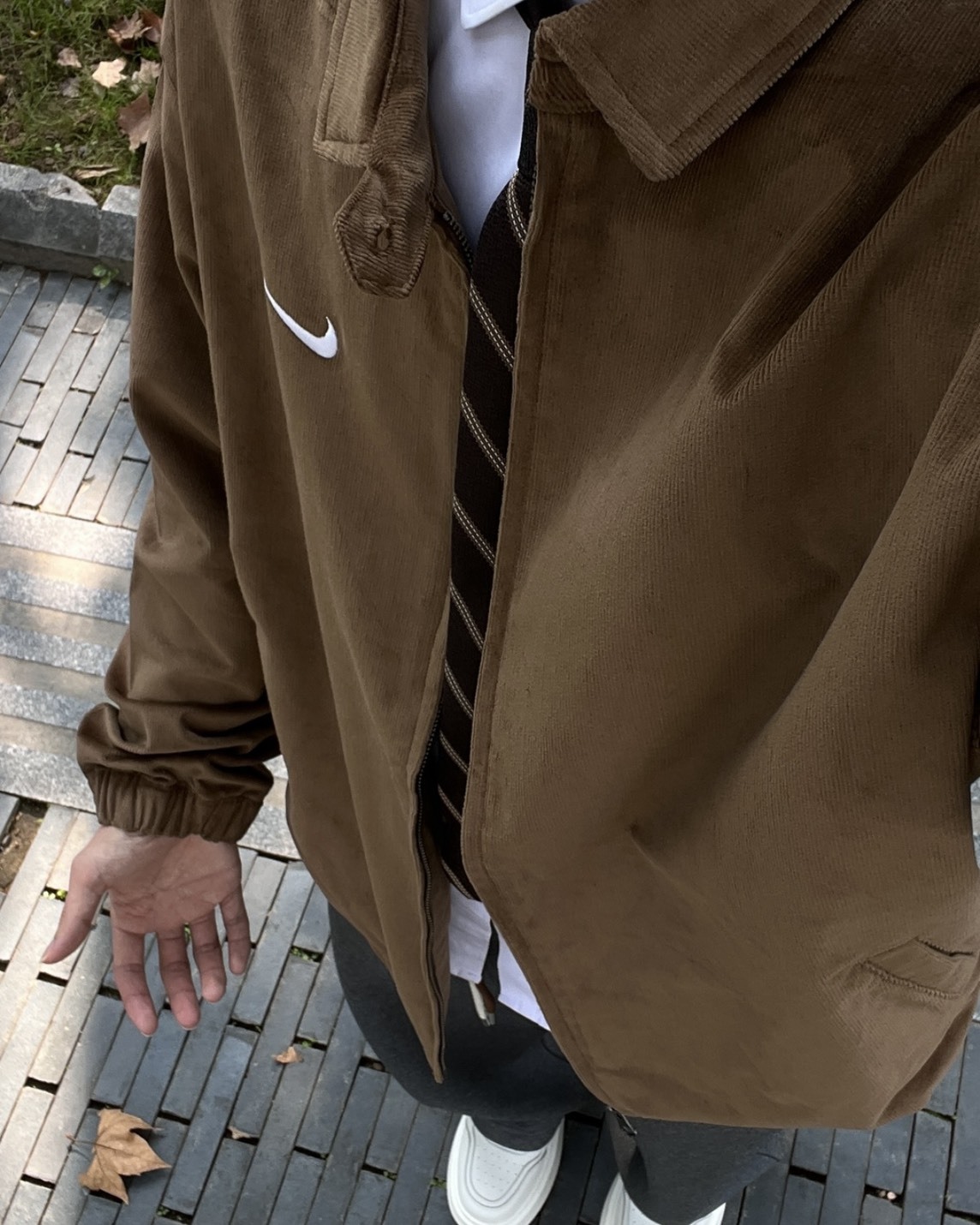 Nike NSW Harrington Jacket 燈芯絨 單勾 外套 咖啡