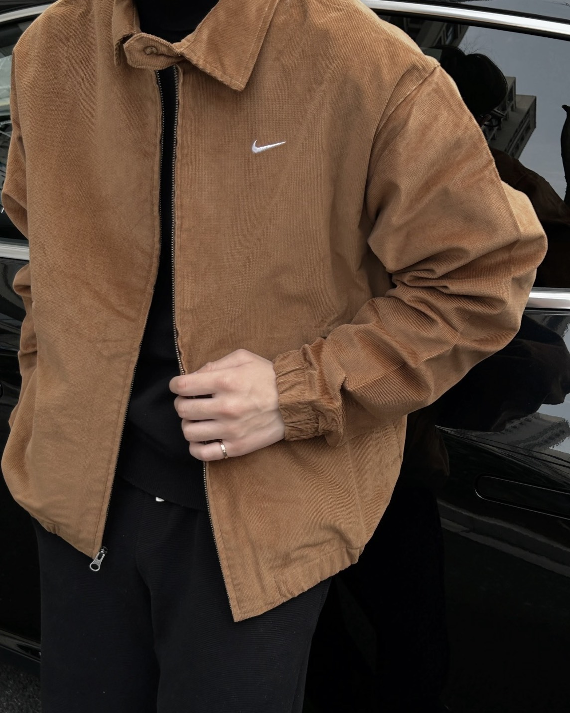 Nike NSW Harrington Jacket 燈芯絨 單勾 外套 咖啡