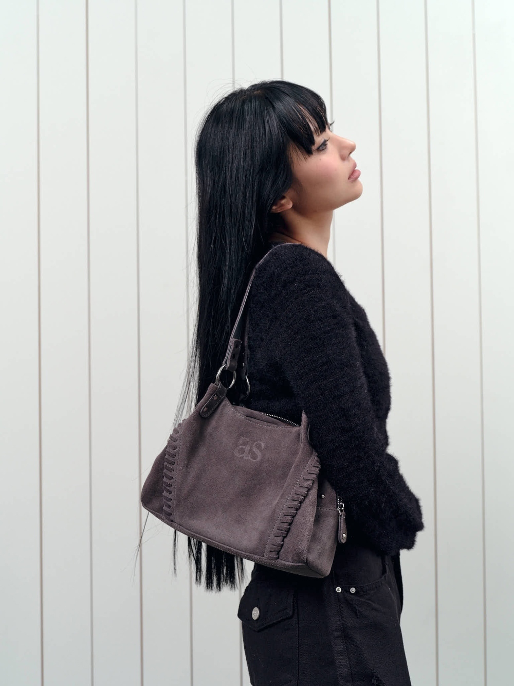 ASON BONITA MINI BAG / SUEDE CHARCOAL 包包 肩背包