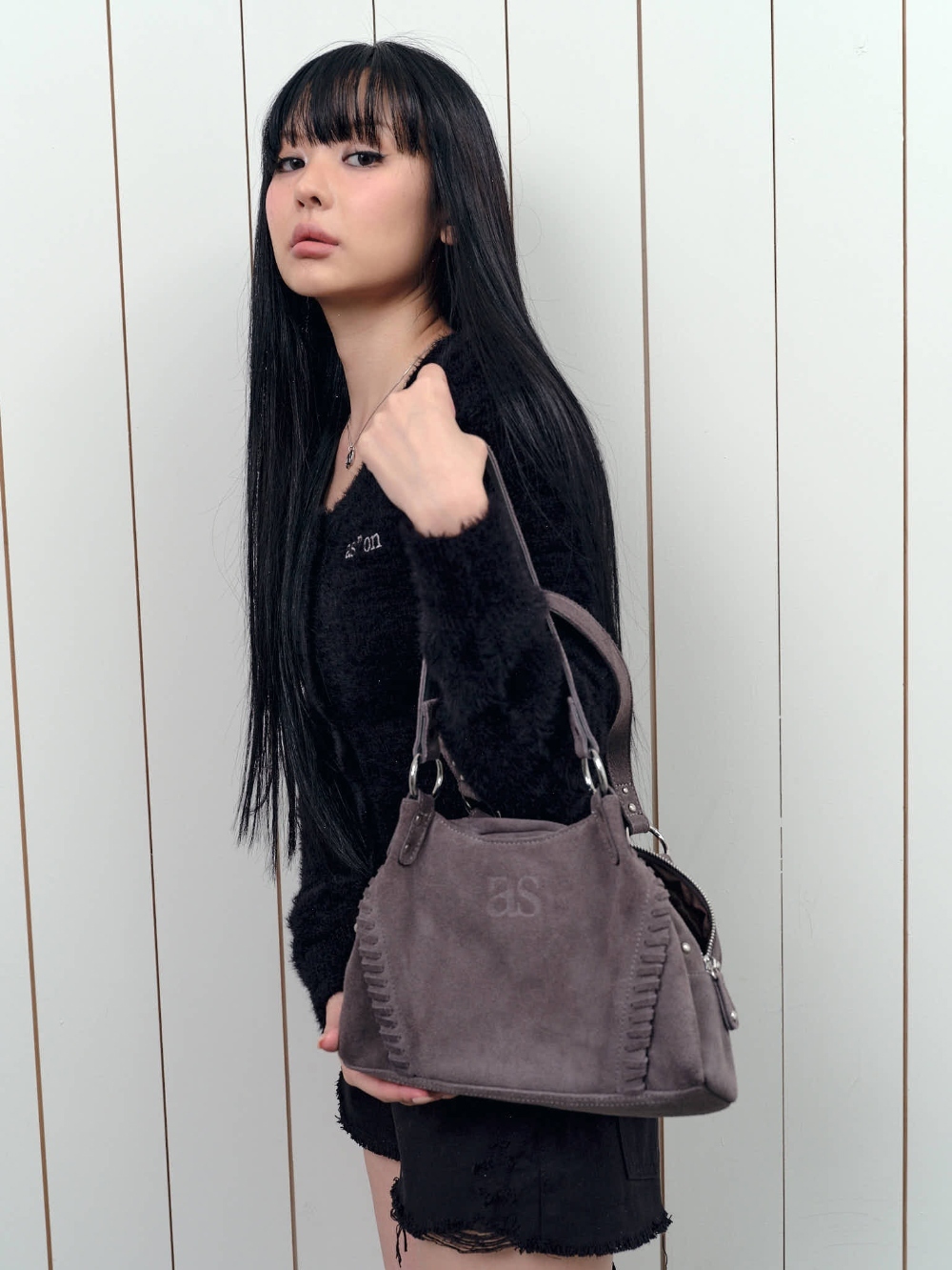 ASON BONITA MINI BAG / SUEDE CHARCOAL 包包 肩背包