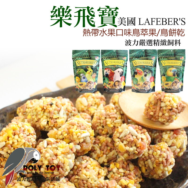 鳥萃果 熱帶水果口味 鳥餅乾 美國樂飛寶 波力鸚鵡玩具生活館