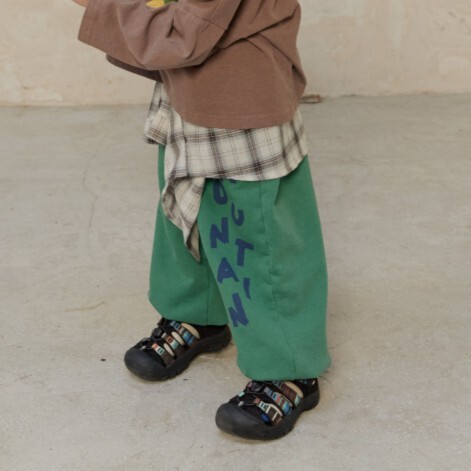 90-160 字母縮口運動褲 2色