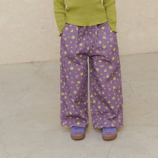 90-160 春日小花休閒褲