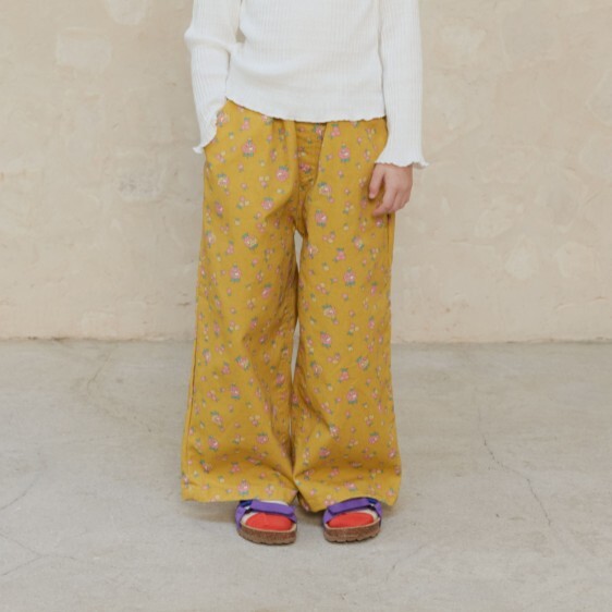 90-160 春日小花休閒褲