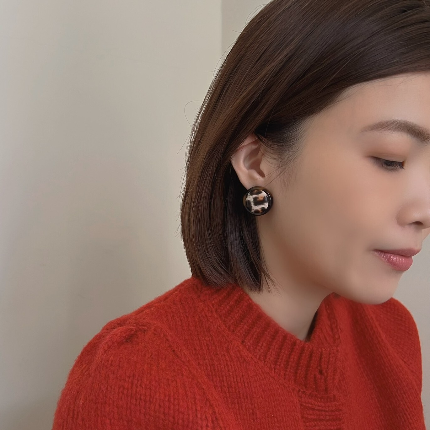 琥珀豹｜Take Me 純銀針耳環