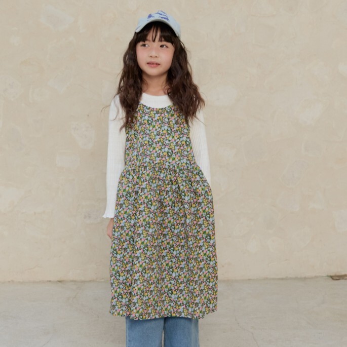 90-160 春日碎花背心洋裝 2色