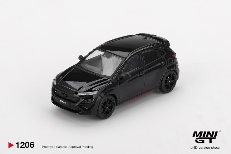 PO-$89 * MINI GT * 1:64 MGT1206 Hyundai KONA N Phantom Black LHD