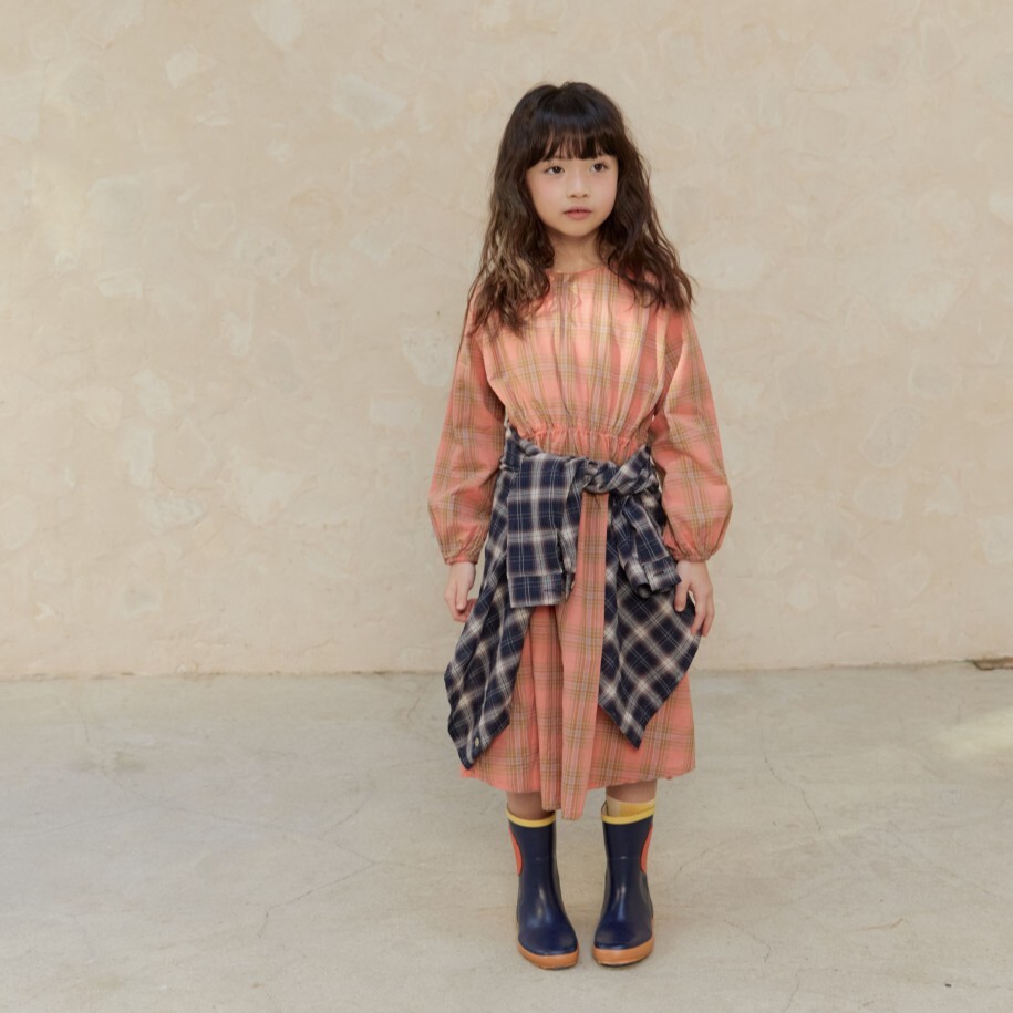 90-160 格紋收腰洋裝 2色