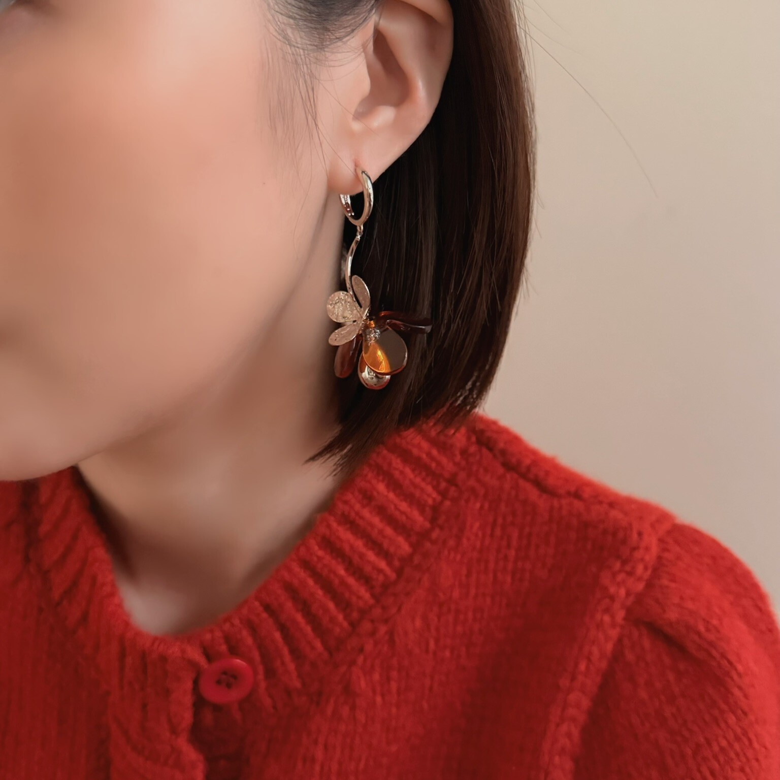 花的等待｜Take Me 純銀針耳環