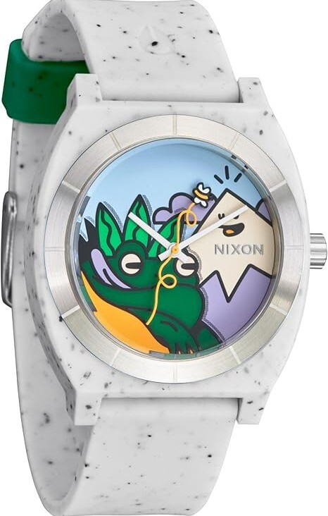 萬年鐘錶 - NIXON 尼克森  衝浪錶  Time Teller 畫布系列橡膠錶帶男錶 A1366-100 錶徑39.5MM